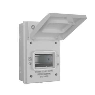 Live Electrical AGU0465 4 Way IP65 Weatherproof White Metal Unit Empty Enclosure