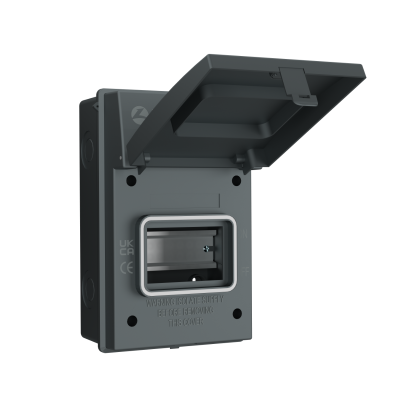 Live Electrical AGU0465/G 4 Way IP65 Weatherproof Grey Metal Unit Empty Enclosure