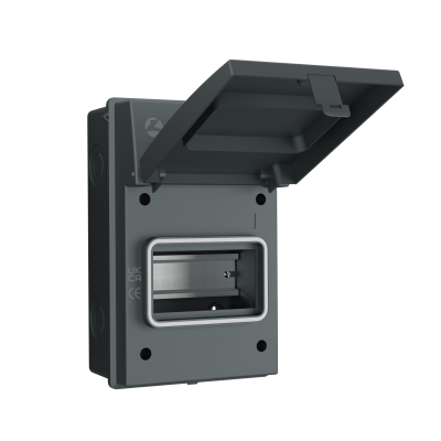 Live Electrical AGU0565/G 5 Way IP65 Weatherproof Grey Metal Unit Empty Enclosure