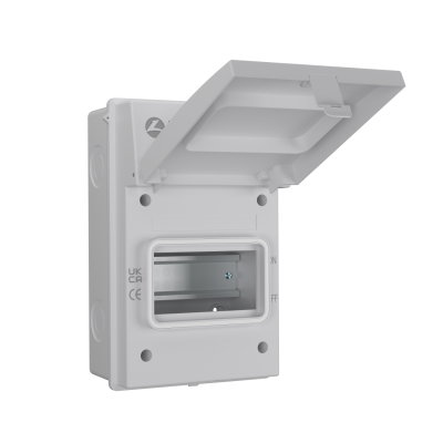 Live Electrical AGU0565/W 5 Way IP65 Weatherproof White Metal Unit Empty Enclosure