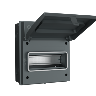 Live Electrical AGU0865/G 8 Way IP65 Weatherproof Grey Metal Unit Empty Enclosure