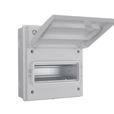 Live Electrical AGU0865/W 8 Way IP65 Weatherproof White Metal Unit Empty Enclosure