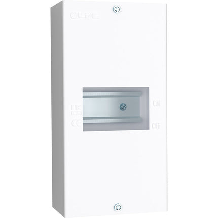 Live Electrical EMCU4-L 4 Way IP20 Metal Modular Enclosure without Lid