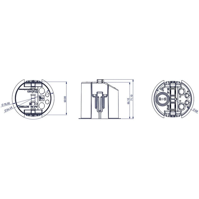 Theben Ceiling Recessed Box 68A Accessories