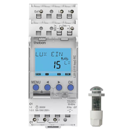 Theben LUNA 111 top3 EL Twilight Switch DIN rail Digital built-in light sensor