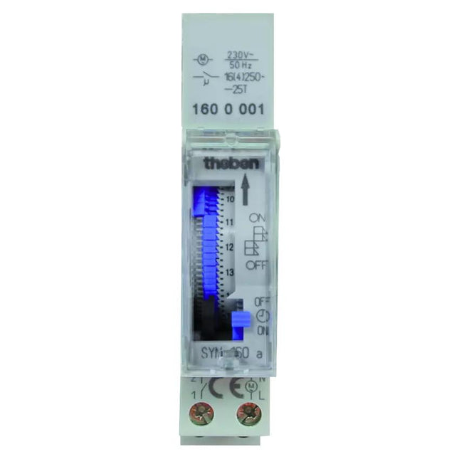 Theben SYN 160 A 1 Module 1 Channel Daily Program DIN Rail Analogue Segment Time Switch