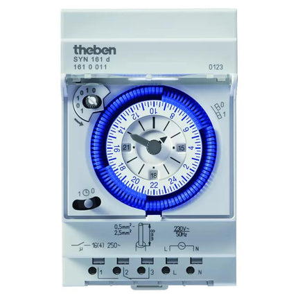 Theben SYN 161 D 3 Module 1 Channel Daily Program DIN Rail Analogue Segment Time Switch