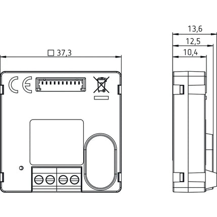 Theben TA 4 S DALI-2 DALI-2 Push Button Interface 4-Gang Flush-Mount