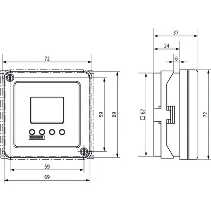 Theben Tr 684-1 Top2 4-Channel Series-Mounted Annual Time Switch Expandable And Rc-Compatible